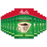 Melitta Coffee Filters #4 Natural Brown – 100 Count – 12 Pack