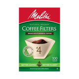 Melitta Coffee Filters #4 Natural Brown – 100 Count – 12 Pack