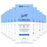 Secret Clinical Strength Antiperspirant & Deodorant Clear Gel, Clean Scent, 2.6 oz - 12 Pack