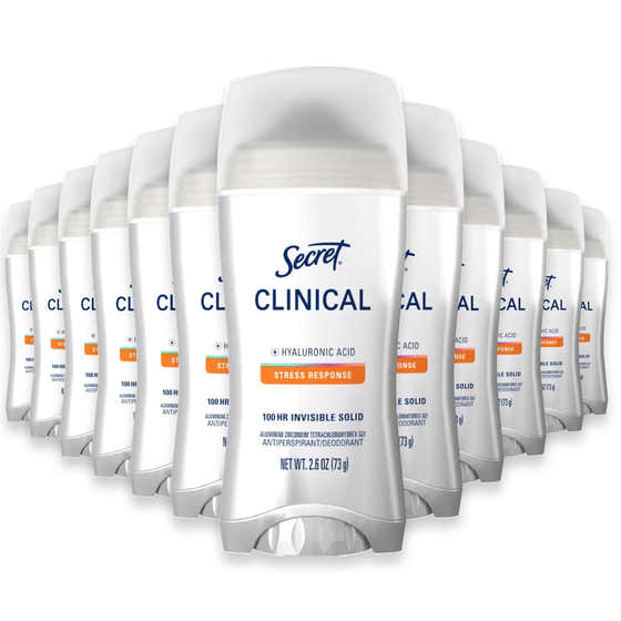Secret Clinical Strength Invisible Solid 2.6oz, Stress Response  - 12 Pack | Secret - New Arrivals