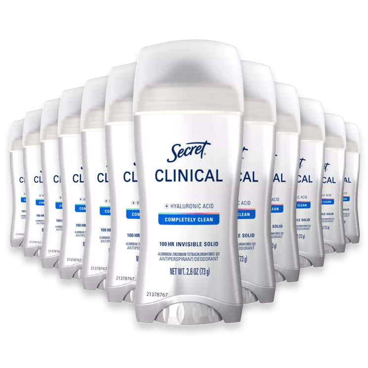 Secret Clinical Strength Invisible Solid Clean - 2.6oz - 12 Pack | Secret - Pre Order