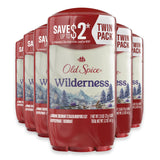 Old Spice Dry Feel Wilderness Lavender Spring Water Deodorant, 2.6 oz - Twin Pack - 6 Pack