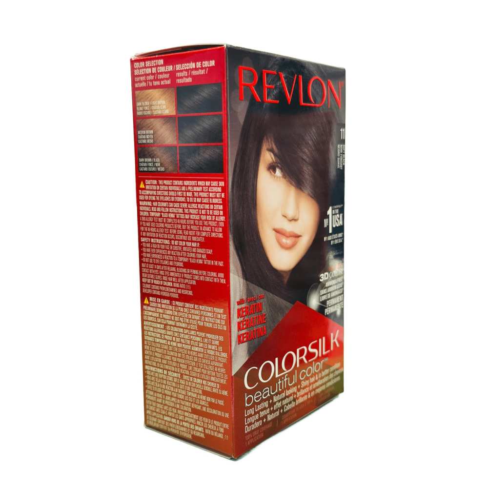 Revlon ColorSilk Hair Color - Beautiful Color - #11 Soft Black - 12 Pack