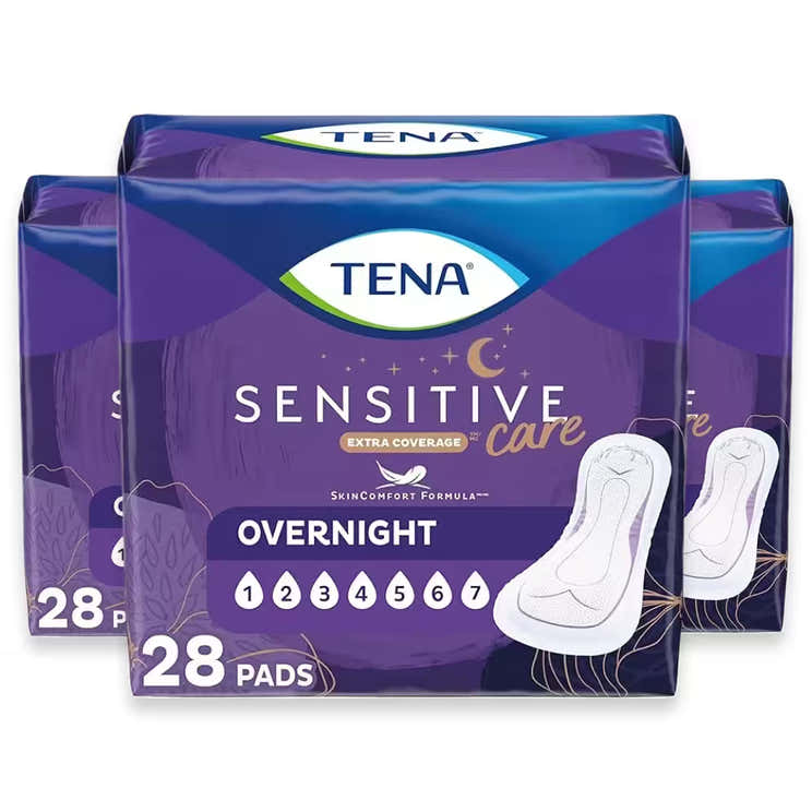 TENA Overnight Incontinence Pads – 28 Count – 3 Pack | Tena - Pre Order
