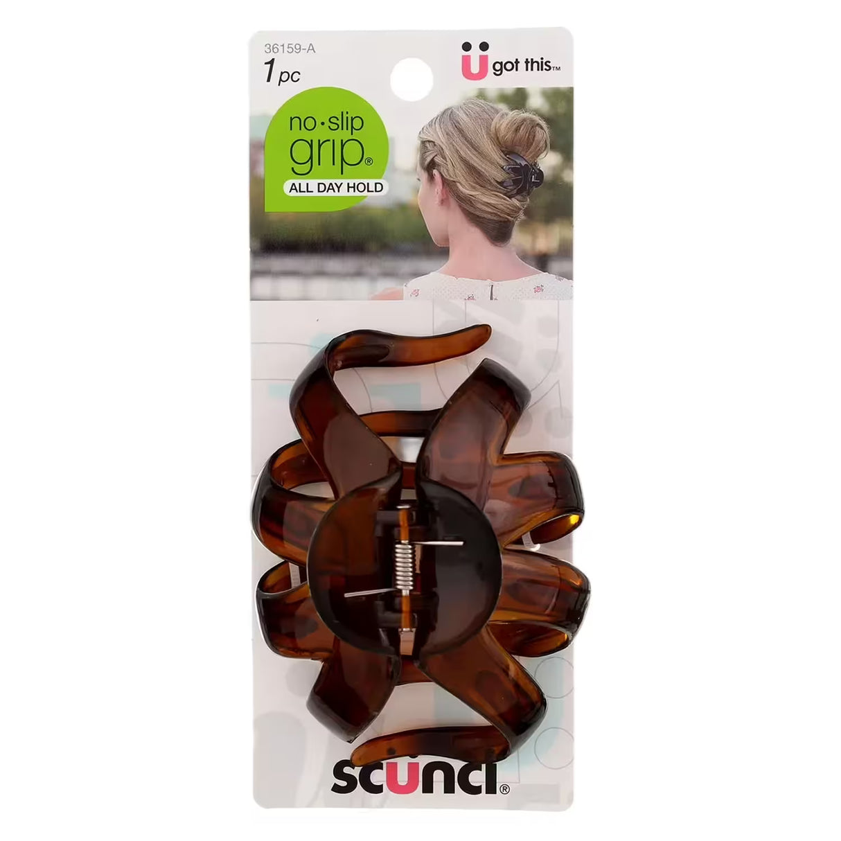 Scünci No-Slip Octopus Hair Clip – 1 Count – 48 Pack