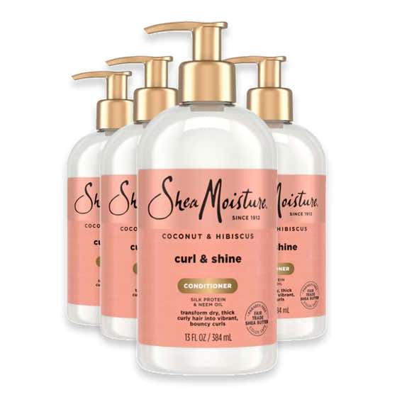 SheaMoisture Coconut &amp; Hibiscus Curl &amp; Shine Conditioner - 13 oz - 4 Pack | Shea Moisture - Personal Care