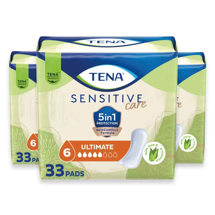 TENA Ultimate Regular Female Incontinence Pads – 33 Count – 3 Pack | Tena - Pre Order