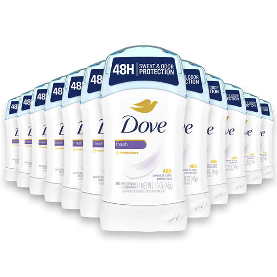 Dove Invisible Solid Antiperspirant &amp; Deodorant Stick Fresh, 1.6 Oz - 12 Pack | Dove - Deodorant Wholesale