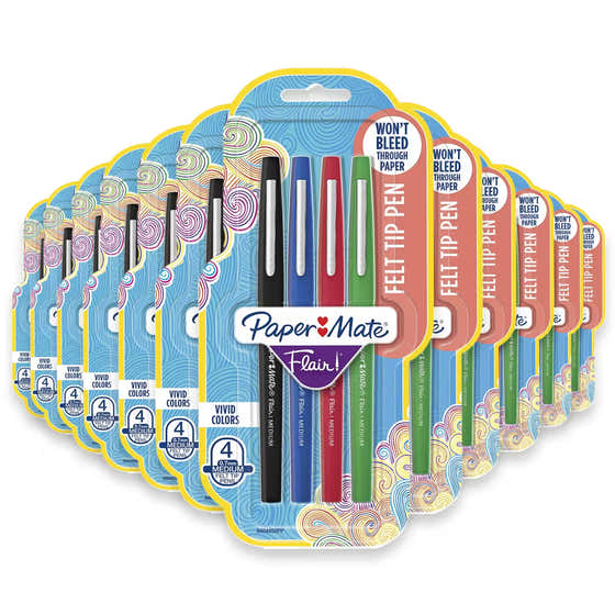 Paper Mate Flair Assorted Felt Tip Pens - 4Ct - 24 Pack | Paper Mate - Products