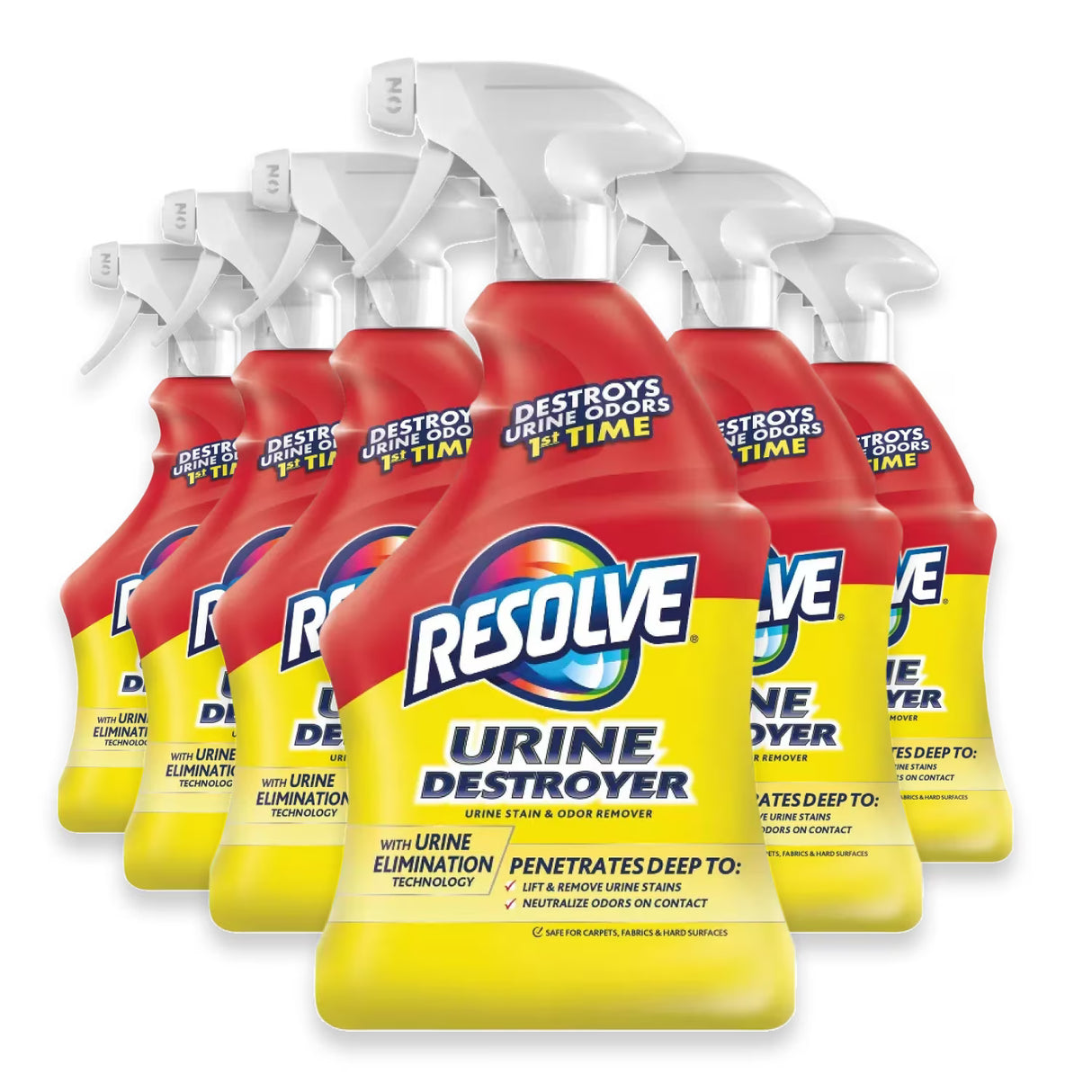 Resolve Urine & Odor Remover Spray, 32 oz - 6 Pack