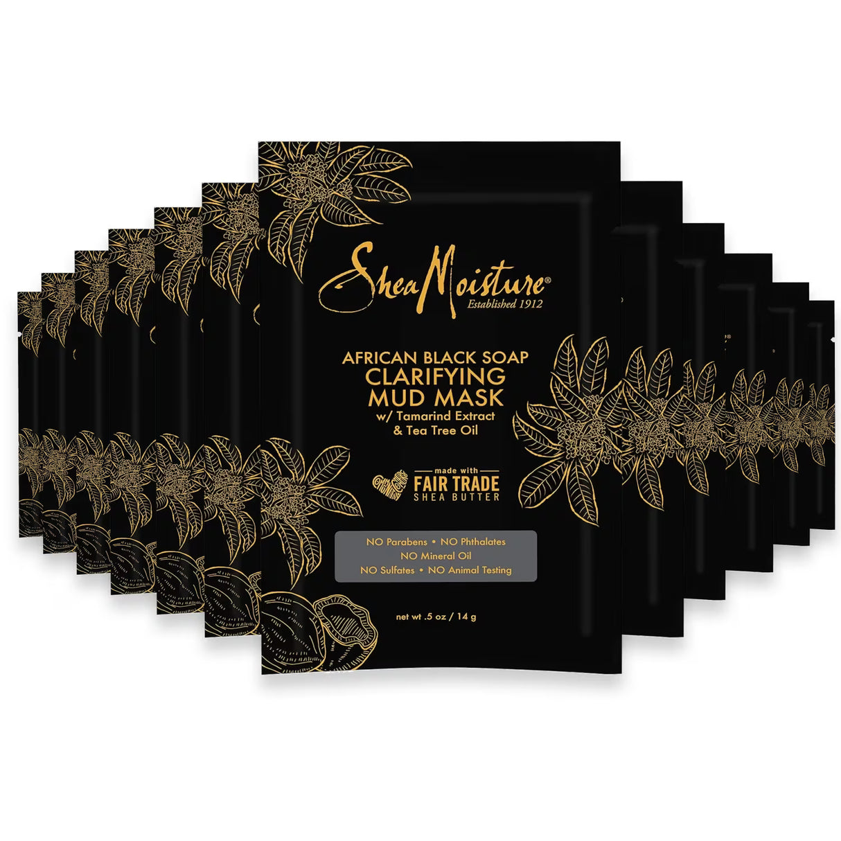 SheaMoisture African Black Soap Clarifying Mud Mask Packette - 0.5 oz - 24 Pack