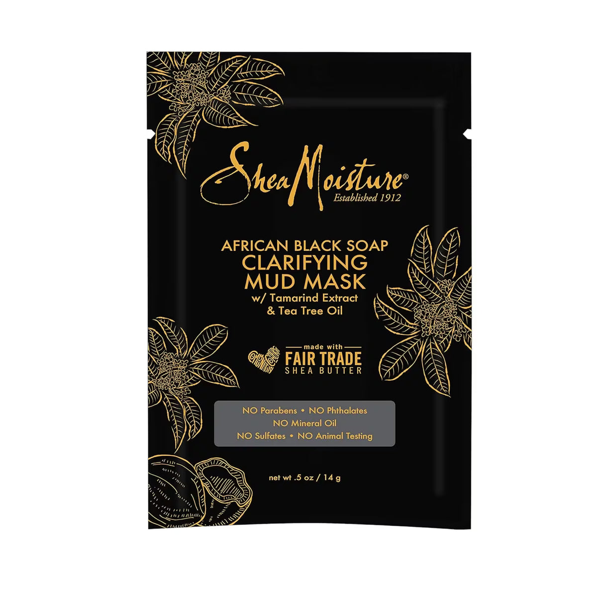 SheaMoisture African Black Soap Clarifying Mud Mask Packette - 0.5 oz - 24 Pack