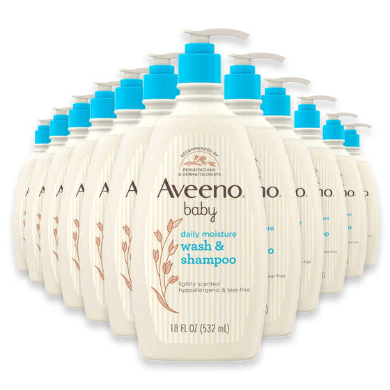 Aveeno Baby Wash &amp; Shampoo – 18 oz – 12 Pack | Aveeno - Health &amp; Beauty - Wholesale