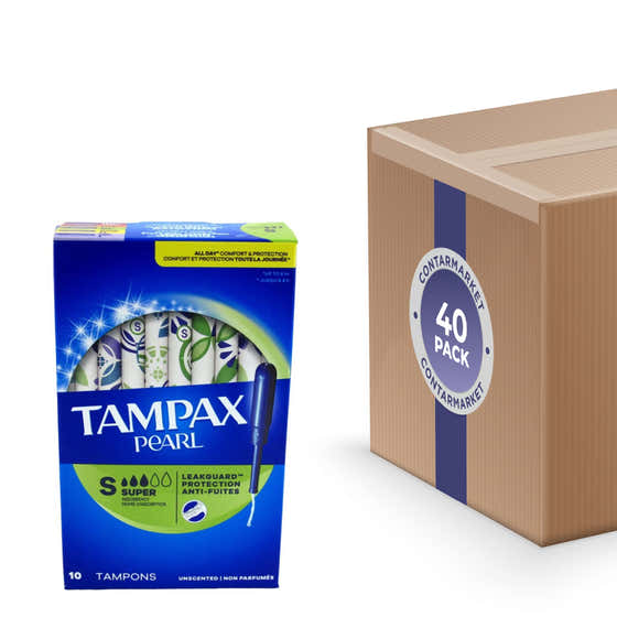 Tampax Pearl Super Unscented Tampons 10 Ct - 40 Pack | Tampax - Tampax