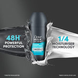 Dove Men Care Antiperspirant Deodorant Roll-On, Clean Comfort 50 ml – 6 Pack