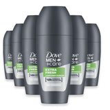 Dove Men Care Antiperspirant Deodorant Roll-On, Extra Fresh 50 ml – 6 Pack