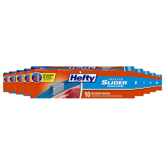 Hefty Slider Freezer Bags Gallon Size – 10 Count – 9 Pack | Hefty - Household - Wholesale