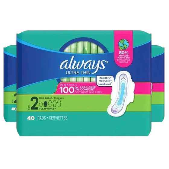 Always Ultra Thin Long Super Unscented - 40ct - 3 Pack | Always - Wholesale