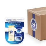 Vaseline - Intensive Care Duo, Deep restore Lotion + Lip Protecting Jelly - 0.9 Oz - 48 Pack