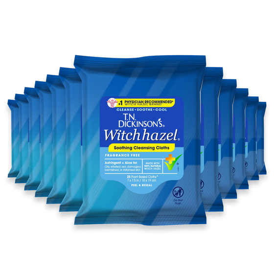 T.N. Dickinson's – Soothing Witch Hazel Cleansing Wipes, 25 Count – 16 Pack | Dickinson's - Cosmetics - Wholesale