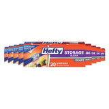 Hefty Slider Kitchen Storage Bags Quart Size – 20 Count – 9 Pack