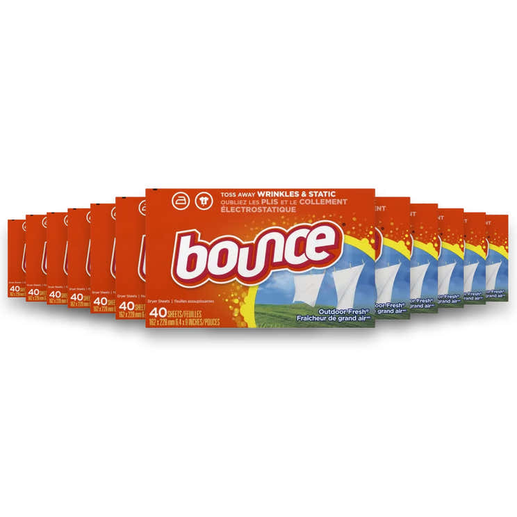 Bounce - Fabric Softener Dryer Sheet Outdoor Fresh - 40 Ct - 12 Pack | Bounce - Pre Order