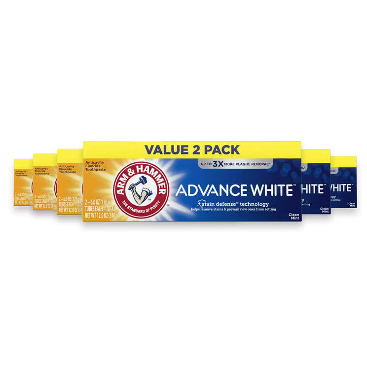 Arm &amp; Hammer Advance White Extreme Whitening Toothpaste, Twin Pack 6 oz - 6 Pack | Arm &amp; Hammer - Pre Order