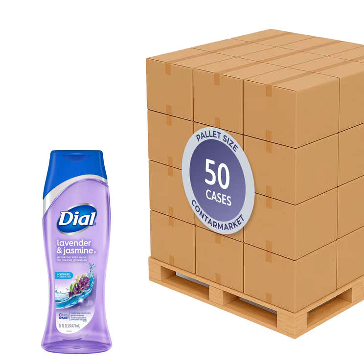 Dial Body Wash Lavender &amp; Jasmine – 16 fl oz – 6 Pack - 50 cases pallet | Dial - Pallets