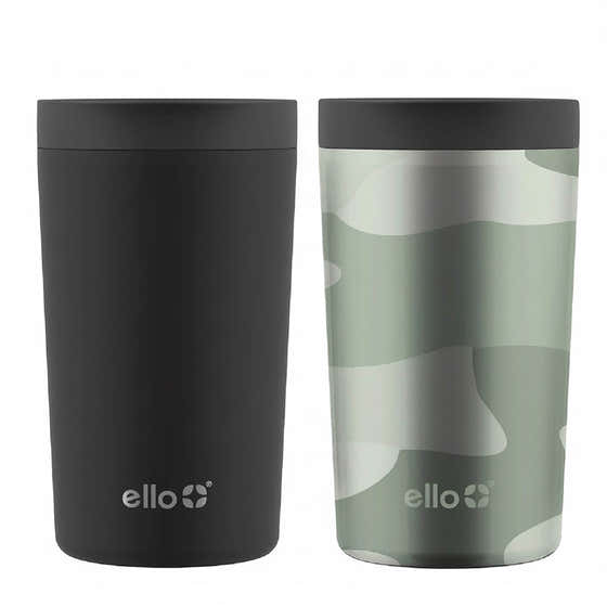 Ello Single Serve friendly Jones 11 oz - 2 Pack ( Black / Camo ) | Ello - Sports &amp; Outdoor