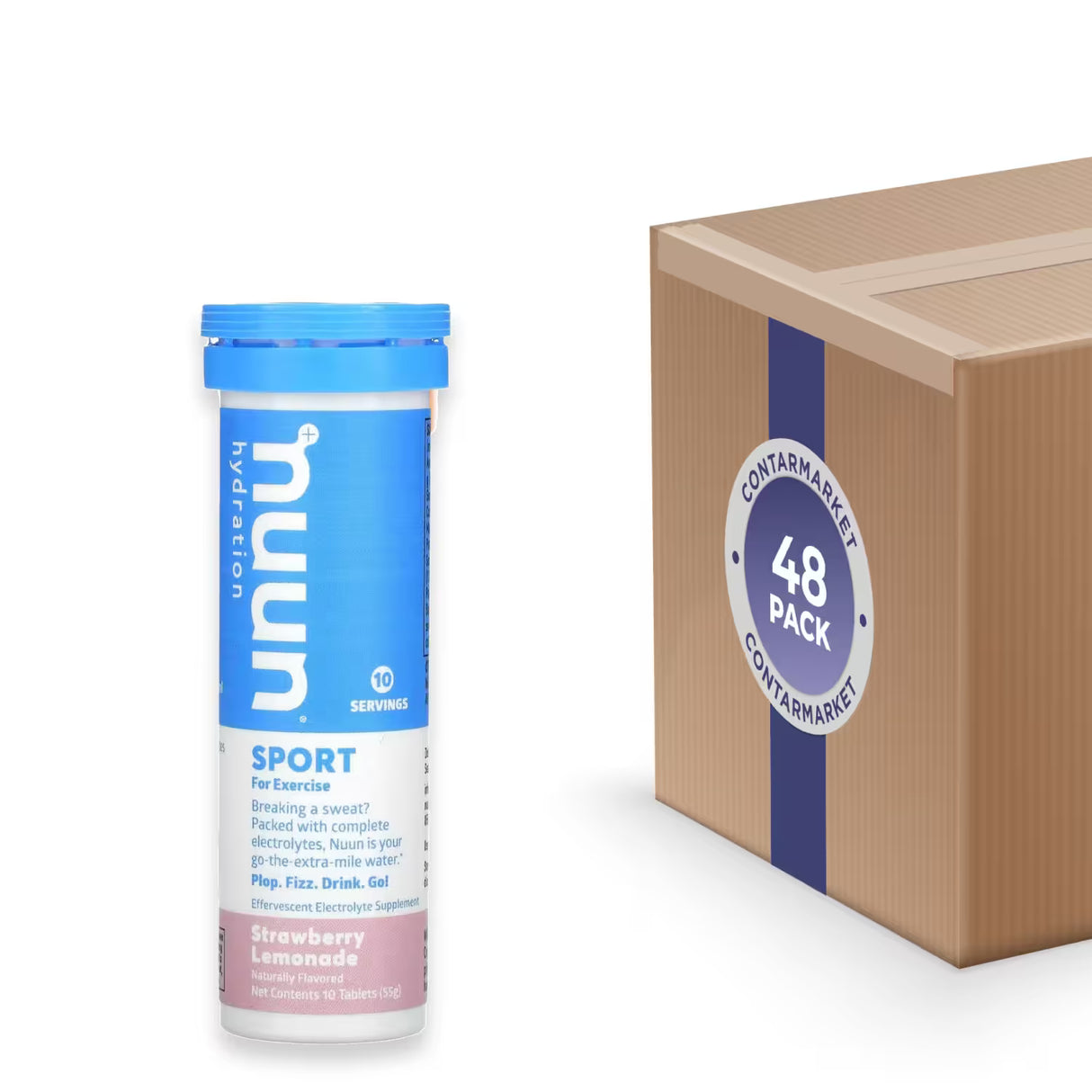 Nuun Sport Strawberry Lemonade Electrolyte Hydration Tablets - 10 Ct - 48 Pack