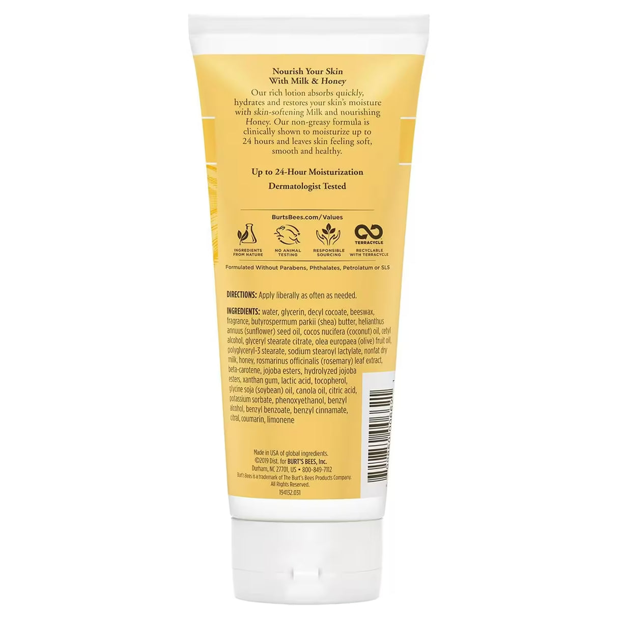 Burt's Bees Milk & Honey Body Lotion for Sensitive Skin - 6 oz - 18 Pack