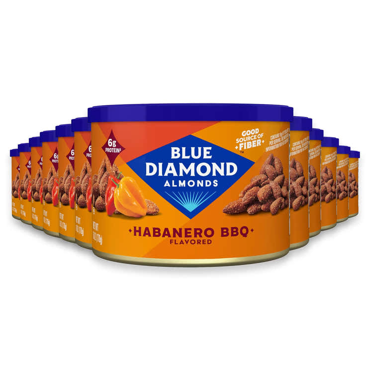 Blue Diamond Bold Habanero BBQ Almonds - 6 oz - 12 Pack | Blue Diamond - Pre Order