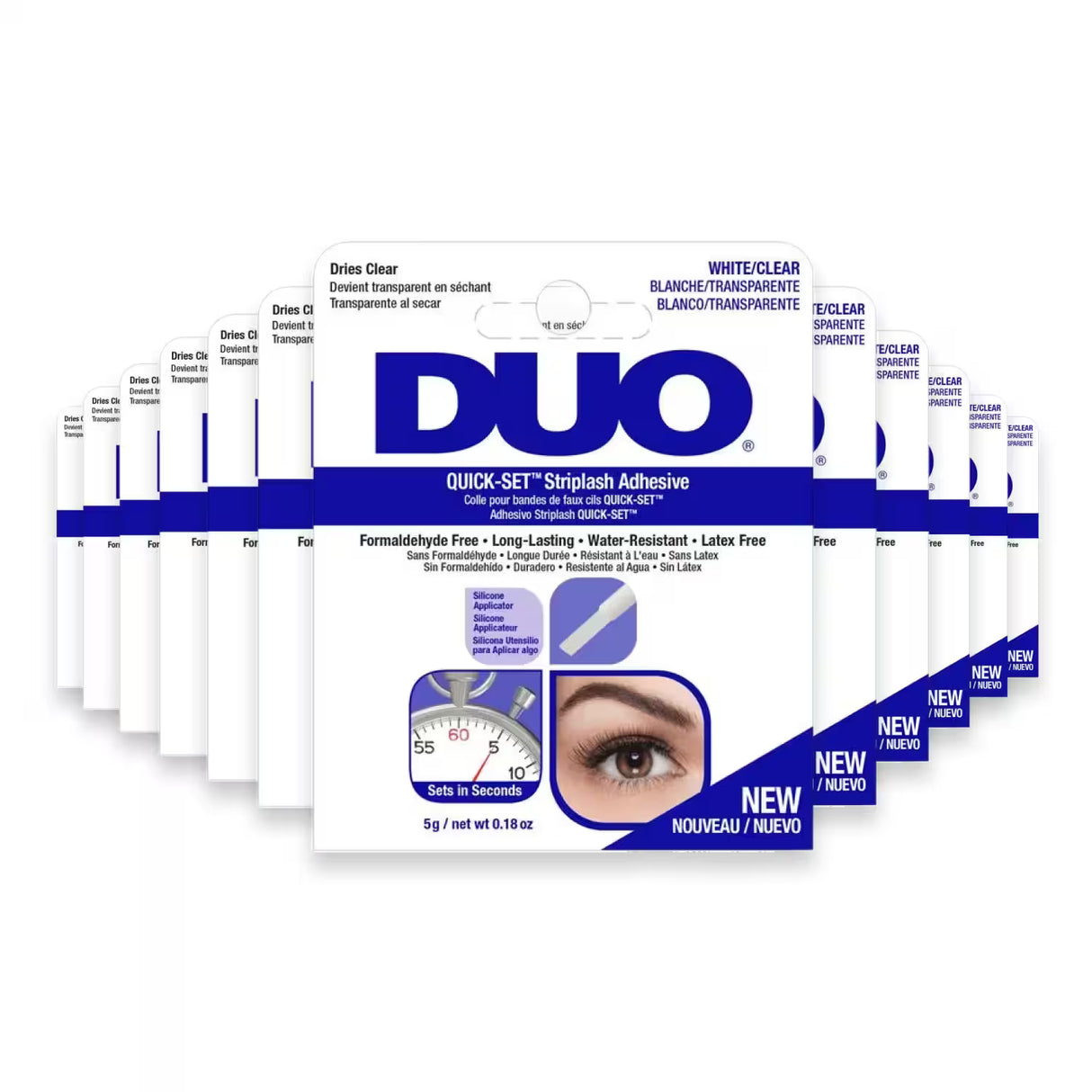 DUO Quick-Set Lash Adhesive Clear – 0.18 oz – 36 Pack