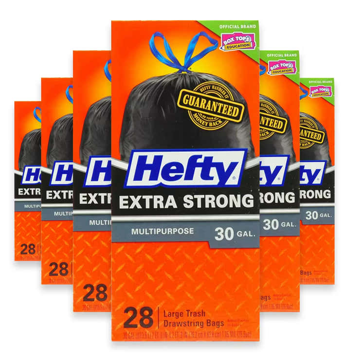 Hefty Cinch Sak Large Trash Bags 30 Gallon – 28 Count – 6 Pack | Hefty - Pre Order