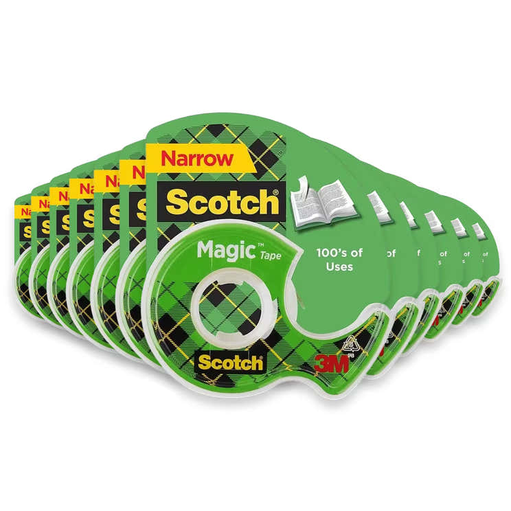 Scotch Magic Tape With Dispenser – 1/2 in x 800 in – 144 Pack | Scotch - Pre Order