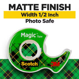 Scotch Magic Tape With Dispenser – 1/2 in x 800 in – 144 Pack