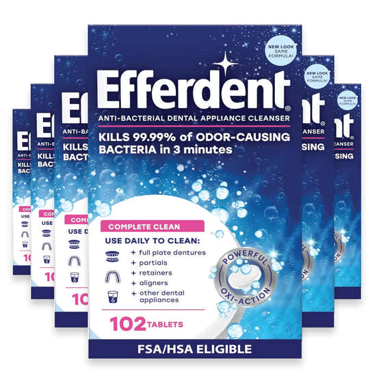 Efferdent Original Denture &amp; Retainer Cleaner Tablets - 102 Ct - 6 Pack | Efferdent - Products