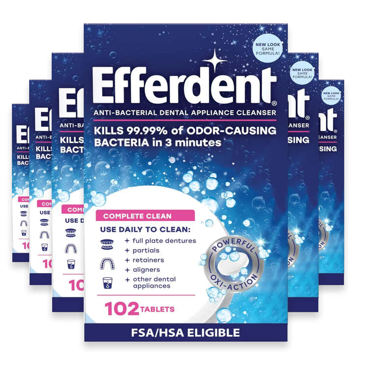 Efferdent Original Denture &amp; Retainer Cleaner Tablets - 102 Ct - 6 Pack | Efferdent - Pre Order