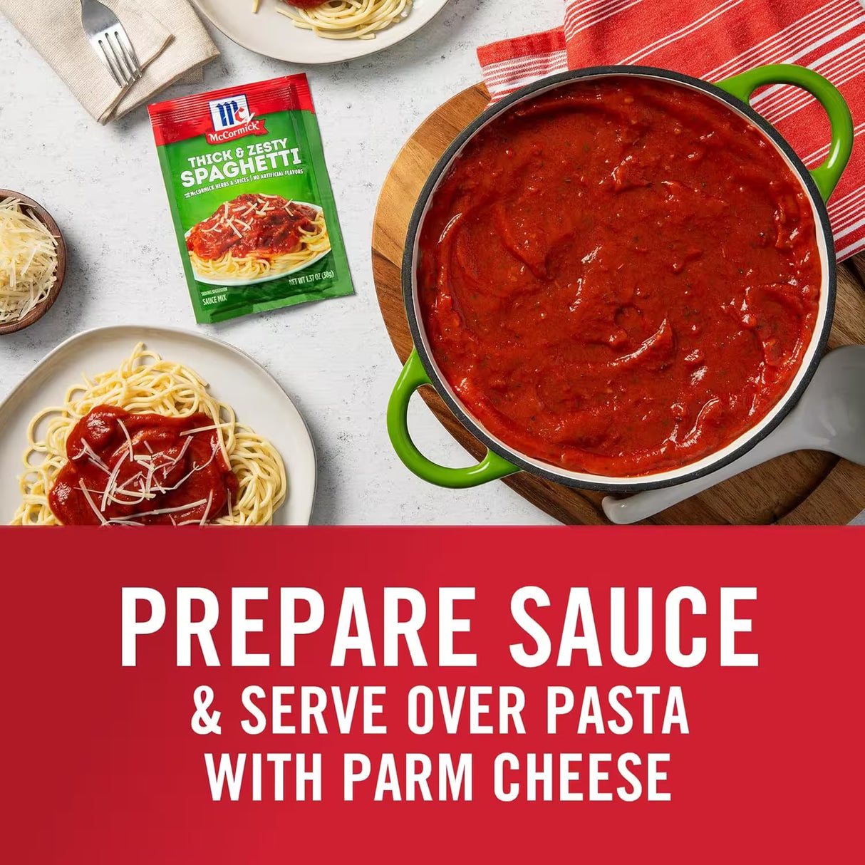 McCormick Thick & Zesty Spaghetti Sauce - 1.37 oz - 12 Pack
