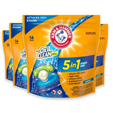 Arm & Hammer Plus OxiClean 5-in-1 Power Paks Laundry Detergent – 14 Count – 4 Pack