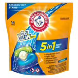 Arm & Hammer Plus OxiClean 5-in-1 Power Paks Laundry Detergent – 14 Count – 4 Pack
