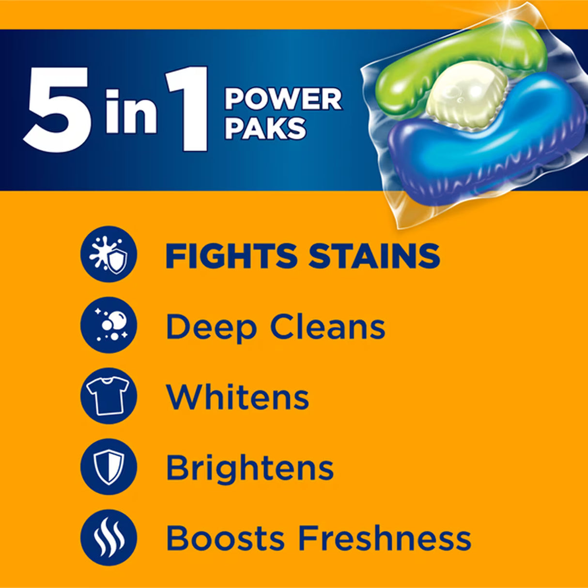 Arm & Hammer Plus OxiClean 5-in-1 Power Paks Laundry Detergent – 14 Count – 4 Pack