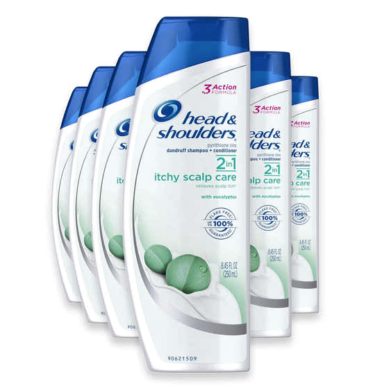Head &amp; Shoulders 2-in-1 Anti-Dandruff Shampoo and Conditioner Itchy Scalp Care with Eucalyptus, 8.45 oz - 6 Pack | Hea...