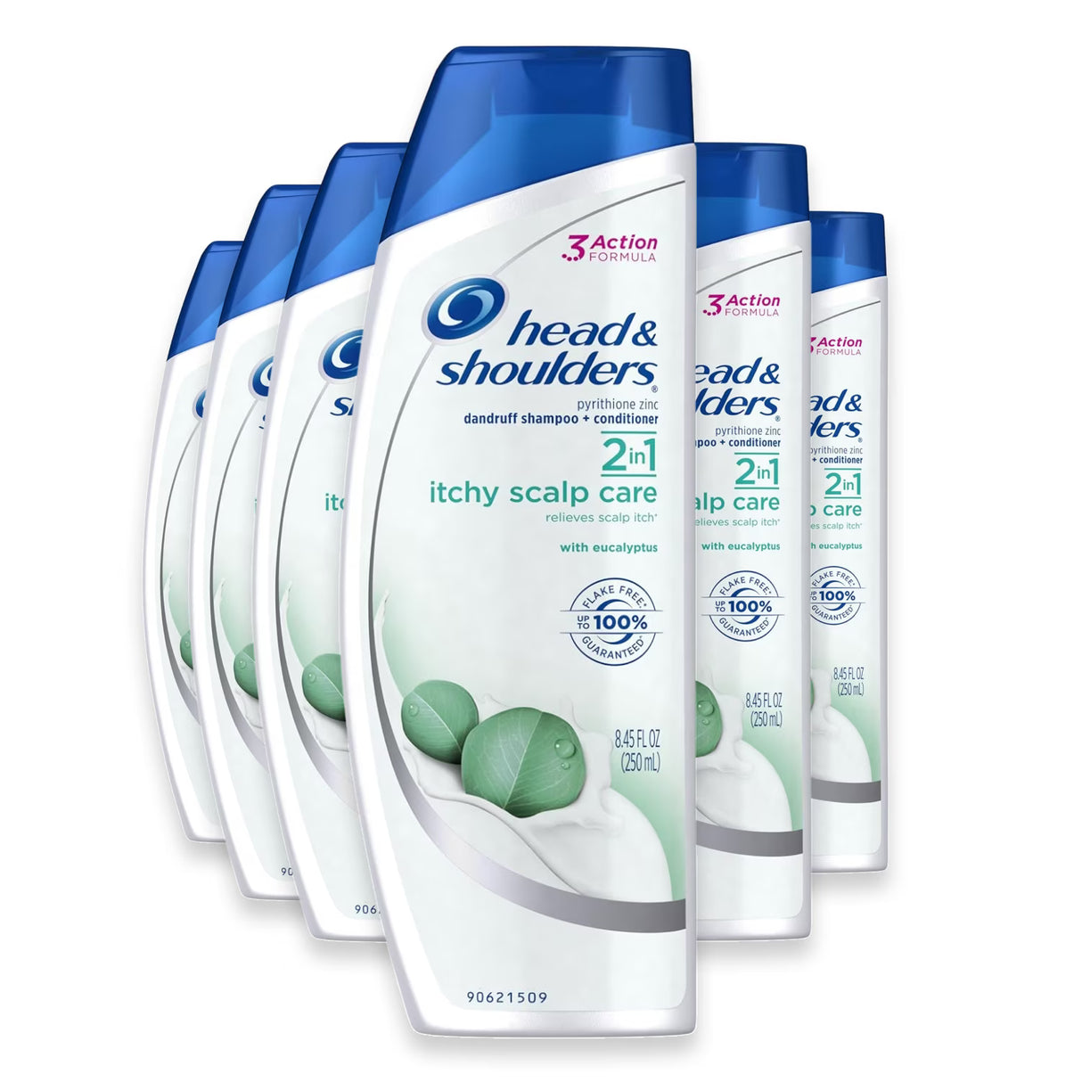 Head & Shoulders 2-in-1 Anti-Dandruff Shampoo and Conditioner Itchy Scalp Care with Eucalyptus, 8.45 oz - 6 Pack