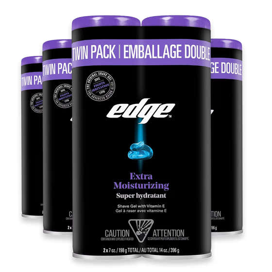Edge Extra Moisturizing Shave Gel with Vitamin E, 7 oz - 2 Ct - 4 Pack | Edge - Products