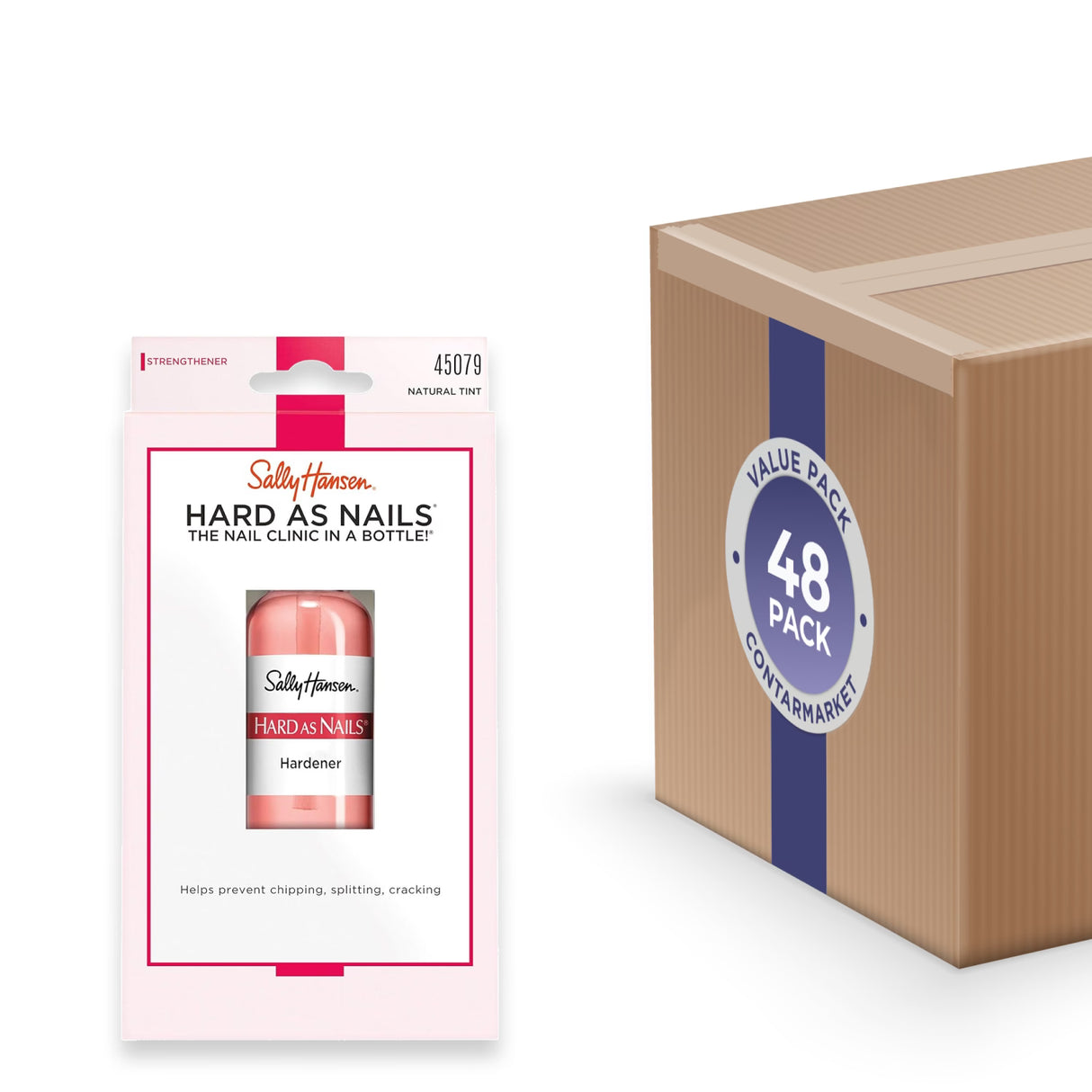 Sally Hansen Hard As Nails Natural - 0.45oz - 48 Pack