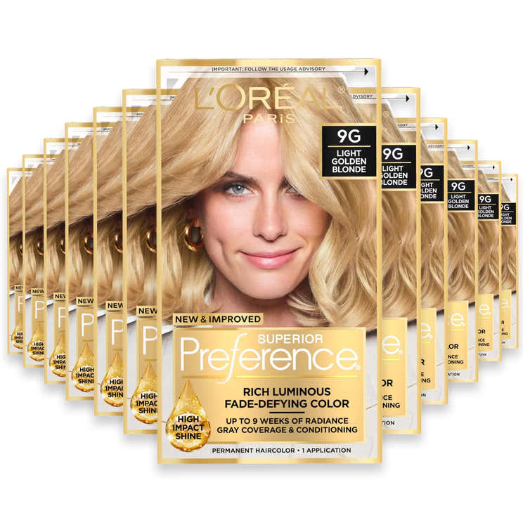 L'Oréal Superior Preference Hair Color, 9G Golden Blonde - 12 Pack | L'oreal - Pre Order