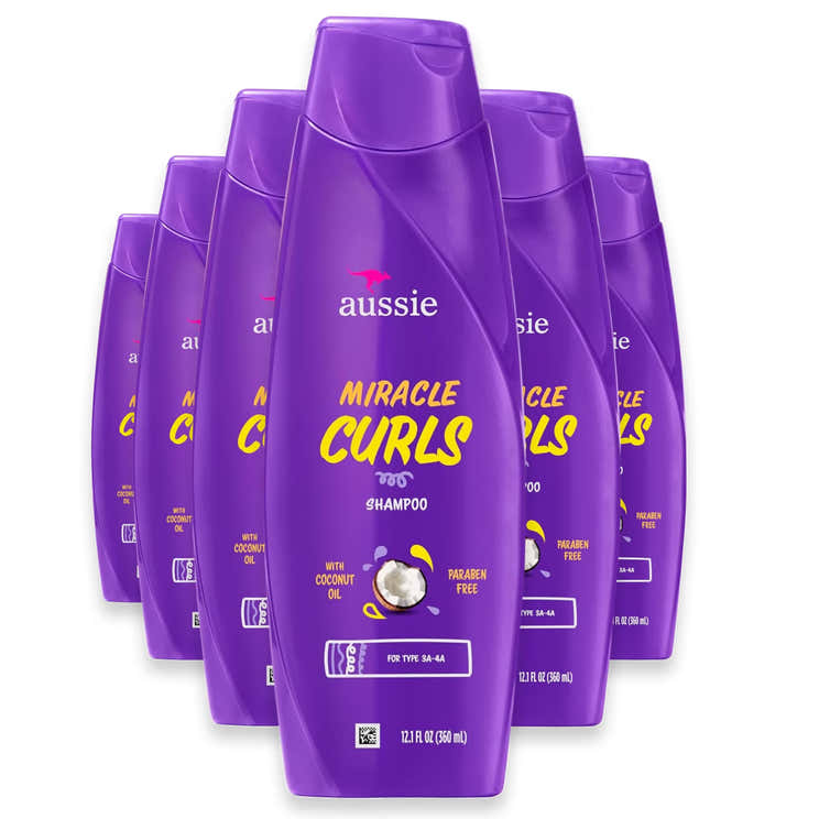 Aussie Miracle Curls Shampoo with Coconut &amp; Jojoba Oil - 12.1 oz - 6 Pack | Aussie - Pre Order