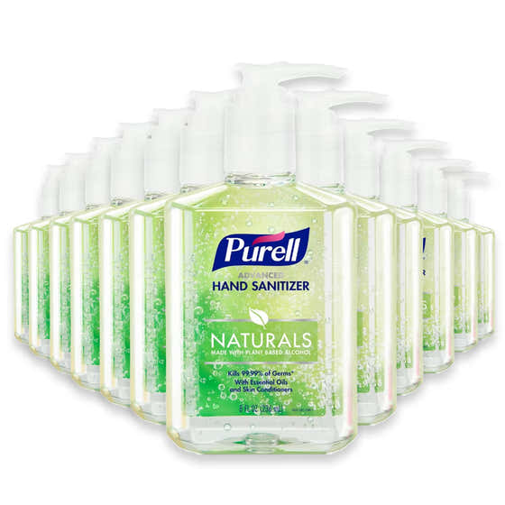 Purell Naturals Hand Sanitizer Gel Pump Bottle 8 oz - 12 Pack | Purell - New Arrivals