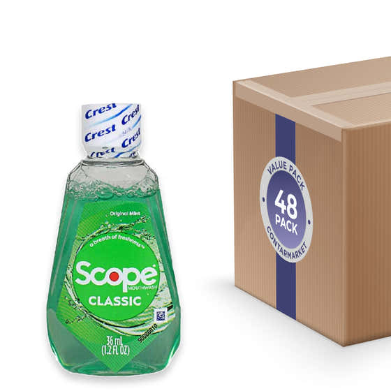 Crest - Scope Classic Mouthwash 1.2oz  Origianl Mint - 48 Pack | Crest - Member Deals